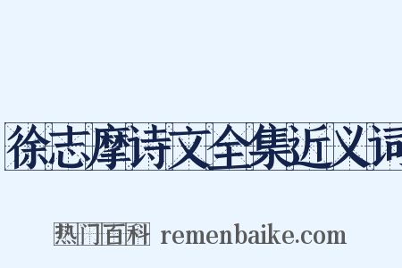 徐志摩诗文全集近义词是什么意思的图片